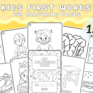 Printable Coloring Pages With Vocabulary For Kids Preschoolers Coloring Book Page for Toddlers Kindergarten Homeschool Printables