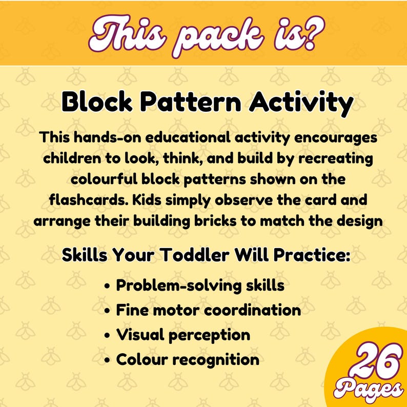 Build It Brick Flashcards Building Challenge Cards for Kids Block ...