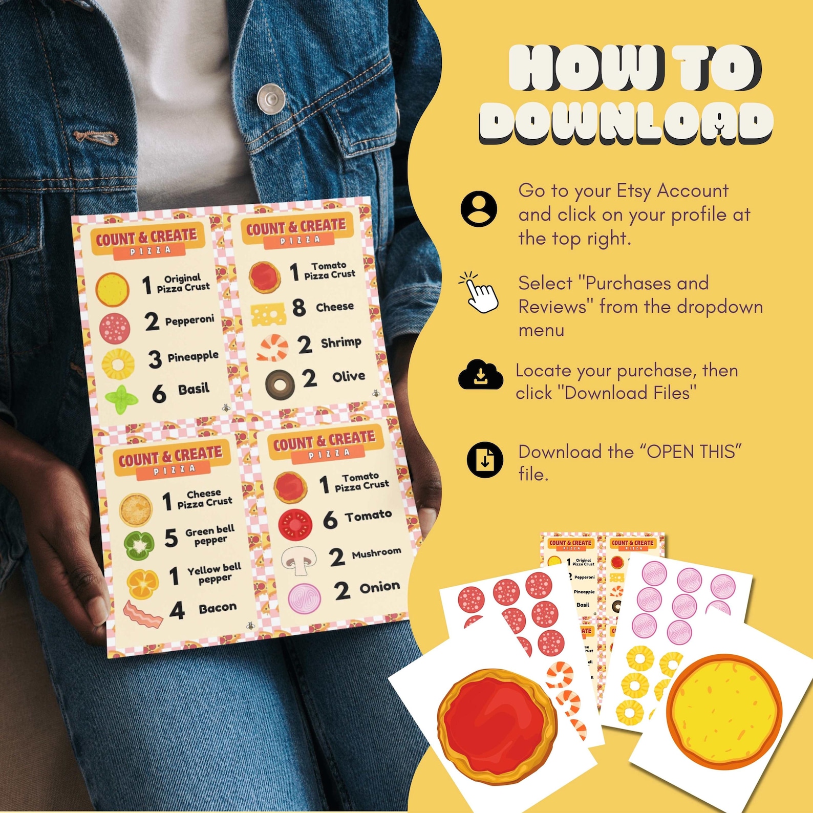 Build A Pizza Recipe for Preschool Maths Play Pretend Activity for Kids ...