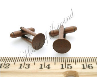 QUALITY Cufflink Blanks with 10mm gluepad 12, 24 or 96 pcs QUANTITY DISCOUNTS Ant. Cooper Cufflinks Supply Base Findings Bases Disc Setting