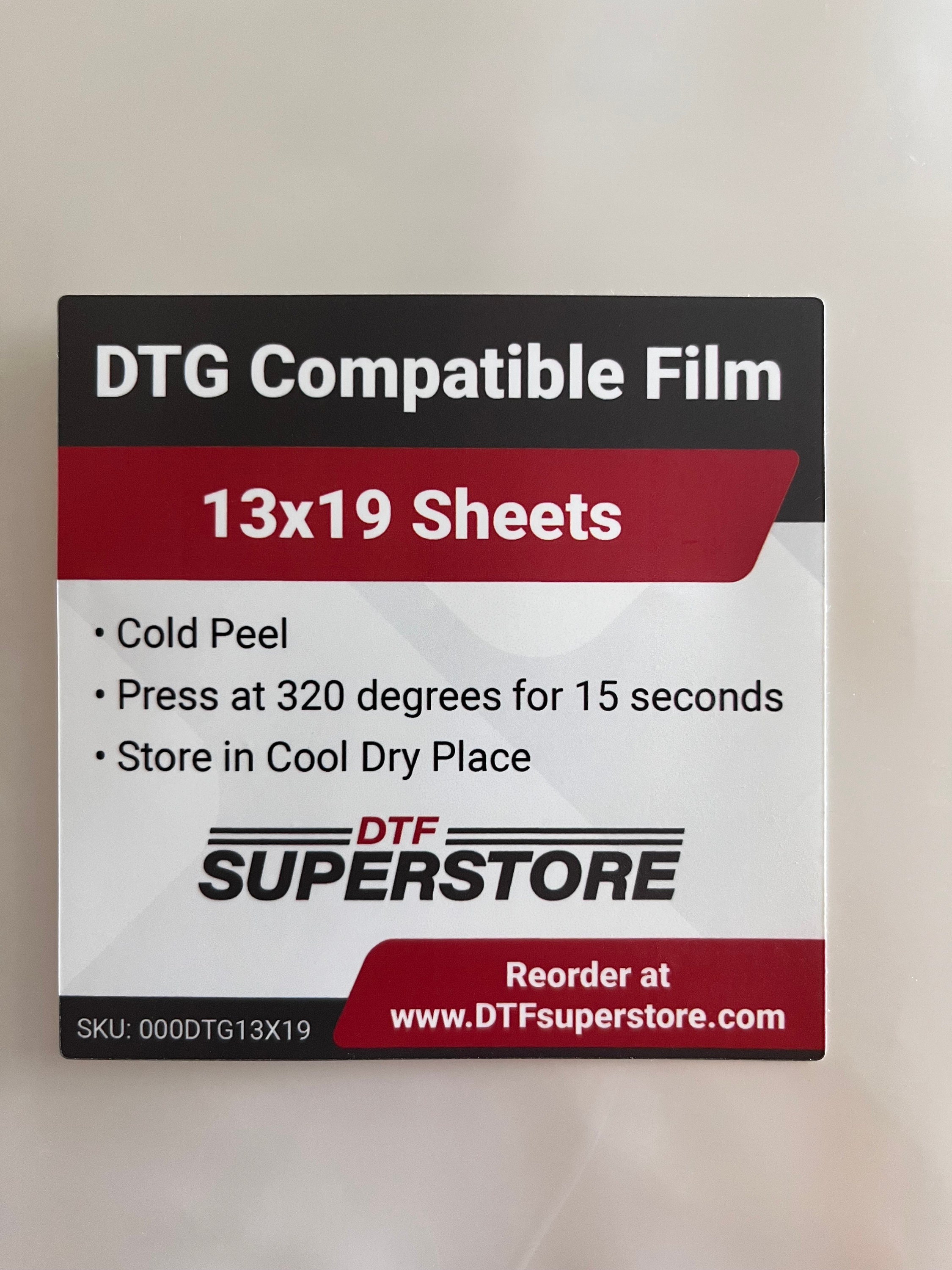 100 Sheets DTG Compatible Film, DTF Film, DTF Superstore, Dtf Supplies, Transfer  Film 