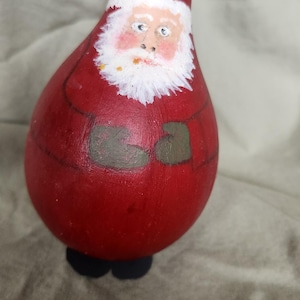 Small Hand Painted Santa Gourd