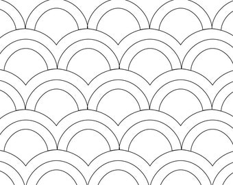 ROLLING HILLS - Padrão digital de quilting de braço longo, fácil borda a borda e pantógrafo Handiquilter Gammill Statler Stitcher Bernina Machine