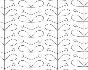 PYREX STEMS - Padrão digital acolchoado de braço longo para pantógrafo de borda a borda Handiquilter Bernina Statler Stitcher braço longo