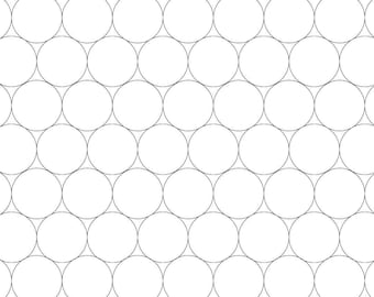 2" Circles - Longarm Quilting Digital Pattern for Edge to Edge and Pantograph Handiquilter Gammill Statler Stitcher Bubble Wrap