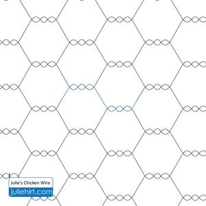 JULIE&#39;S CHICKEN WIRE - Read description. Quilting Digital Edge to Edge Pantograph Bernina Handiquilter Gammill Statler Stitcher Long Arm