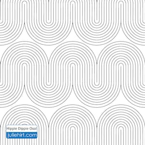 HIPPIE DIPPIE OVAL - Read description. Longarm Quilting Digital Pantograph Bernina Handiquilter Gammill Statler Stitcher Long Arm