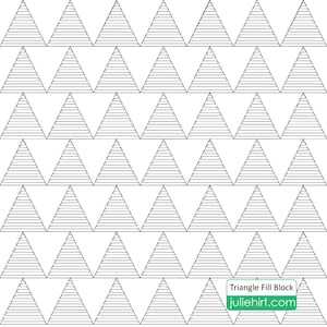 TRIANGLE FILL BLOCK - Longarm Quilting Digital Pattern for Handiquilter Gammill Statler Stitcher Long Arm Machine
