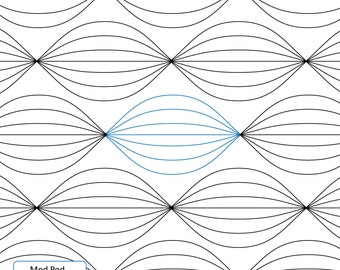 MOD POD - Longarm Quilting Digital Pattern for Edge to Edge and Pantograph quilting Handiquilter Gammill Statler Stitcher Long Arm Machine