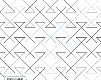 TRIANGLE LOOPS - Longarm Quilting Digital Pattern for Edge to Edge and Pantograph Handiquilter Gammill Statler Stitcher Long Arm Machine
