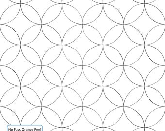 N0 FUSS ORANGE PEEL - Largura estendida Leia a descrição. Quilting Digital Pantograph Bernina Handiquilter Gammill Statler Stitche