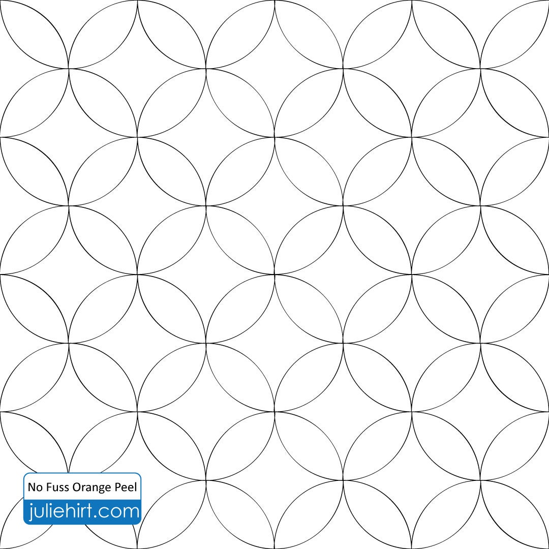 N0 FUSS ORANGE PEEL - Extended Width Read Description. Quilting Digital Pantograph Bernina Handiquilter Gammill Statler Stitche