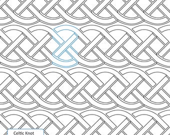 CELTIC KNOT - Longarm Quilting Digital Pattern for Edge to Edge and Pantograph Handiquilter Gammill Statler Stitcher Long Arm Machine