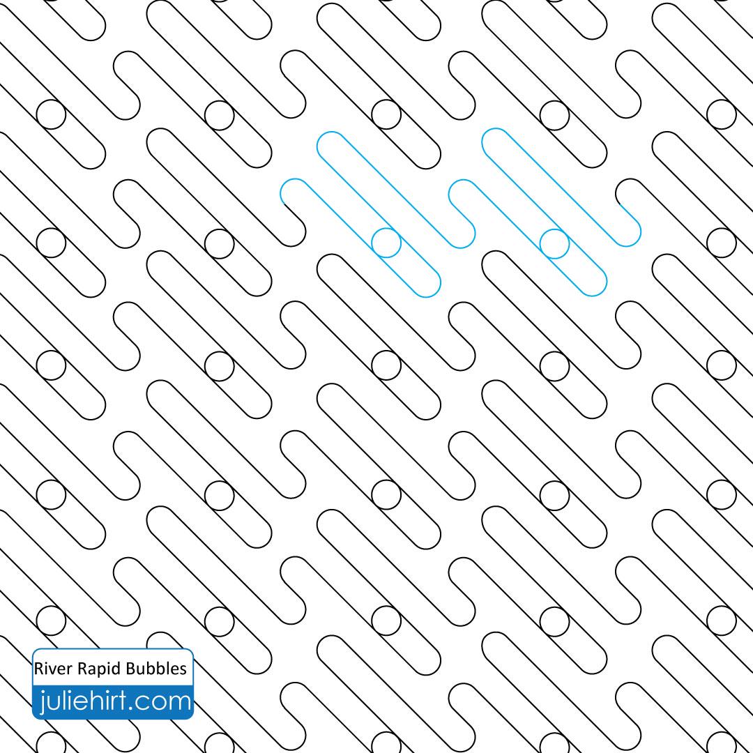 Rapid Pattern Printable RIVER RAPID BUBBLES - Longarm Quilting Digital Pattern for Edge to Edge ...