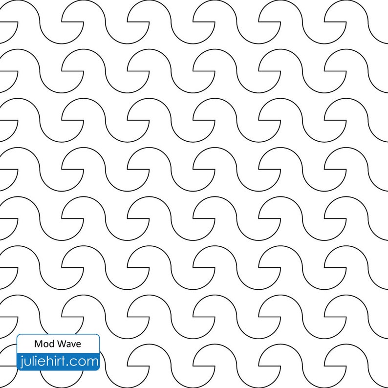 MOD WAVE Longarm Quilting Digital Pattern for Edge to Edge