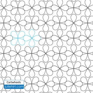 CARTWHEELS- Longarm Quilting Digital Pattern, Pantograph Handiquilter Bernina Gammill Statler Stitcher Langarm von Kante zu Kante