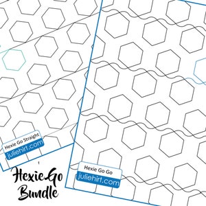 HEXIE GO BUNDLE - Langarm Quilten digitale Muster für Rand-rand-Stromabnehmer Handiquilter Gammill Statler Stitcher Long Arm Machine