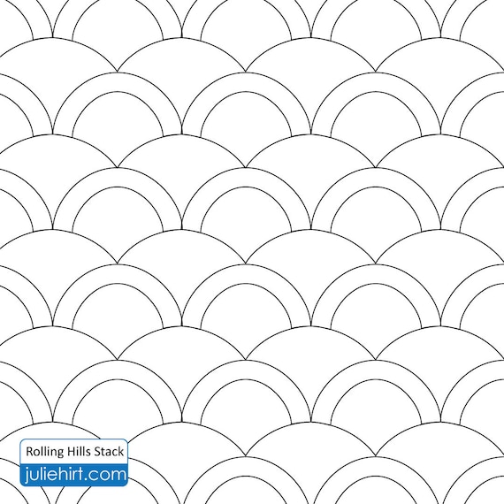 Rolling Hills Longarm Quilting Digital Pattern For Edge To Etsy