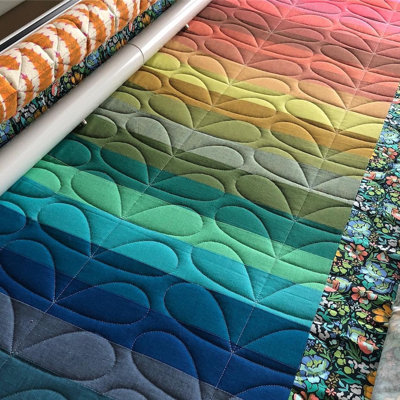 60s MOD Longarm Quilting Digital Pattern for Edge to Edge Etsy