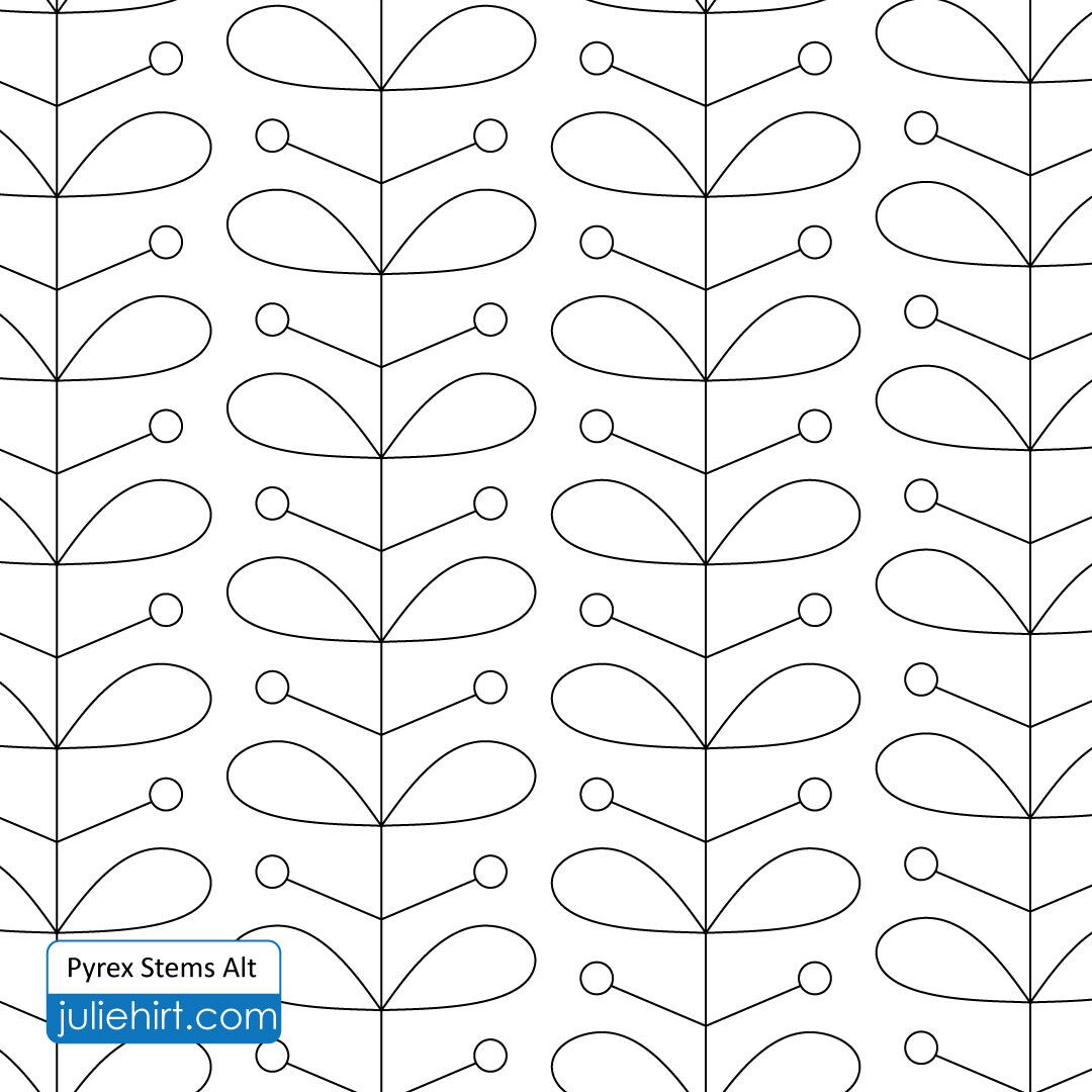 PYREX STEMS - Longarm Quilting Digital Pattern for Edge to Edge ...
