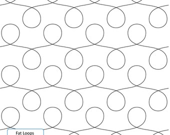 FAT LOOPS - Longarm Quilting Digital Pattern for Edge to Edge and Pantograph Handiquilter Gammill Statler Stitcher Long Arm Machine