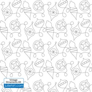 VINTAGE WEIHNACHTSORNAMENTE - Langarm-Quilting-Digitalmuster für Pantograph Handiquilter Gammill Statler Stitcher Long Arm