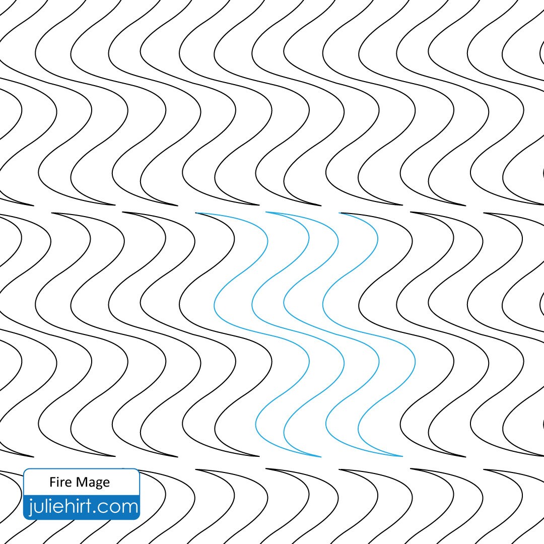 FIRE MAGE PANTO Longarm Quilting Digital Pattern for Edge to Edge ...