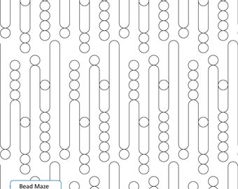 BEAD MAZE - READ description. Longarm Quilting Digital Edge to Edge Pantograph  Bernina Handiquilter Gammill Statler Stitcher Long Arm