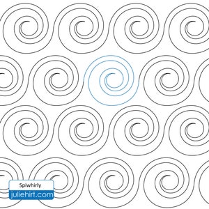 SPIWHIRLY - Longarm Quilting Digital Pattern for Edge to Edge and Pantograph quilting Handiquilter Bernina Statler Stitcher Long Arm Machine