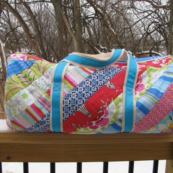 The Brooksider: A Quilted Duffel Bag *Instant Digital Download*  duffle pattern carry all weekender overnight sleepover