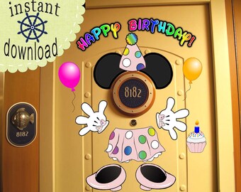 Download Now Birthday Sailor Mickey Disney Cruise Door Magnet Etsy