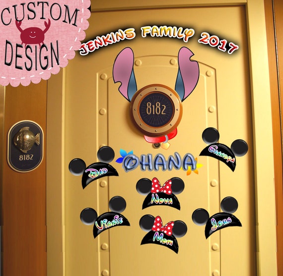 Lilo Stitch Ohana Personalized Disney Cruise Door Etsy