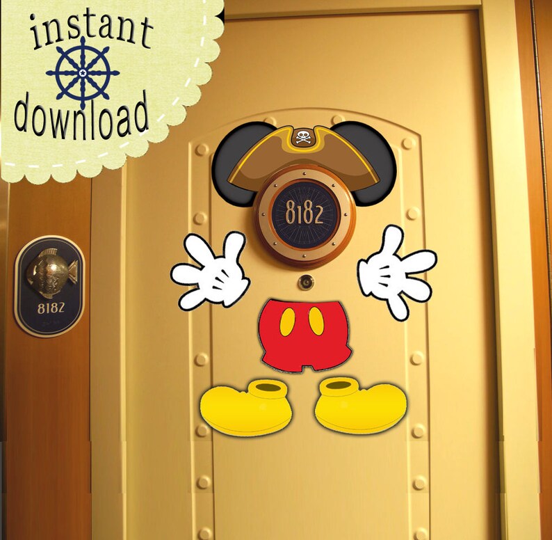 Pirate Mickey Disney Cruise Door DOWNLOAD NOW Use as Etsy