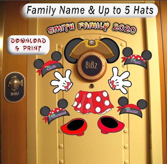 Pirate Minnie Body Personalized Disney Cruise Door Magnet Etsy