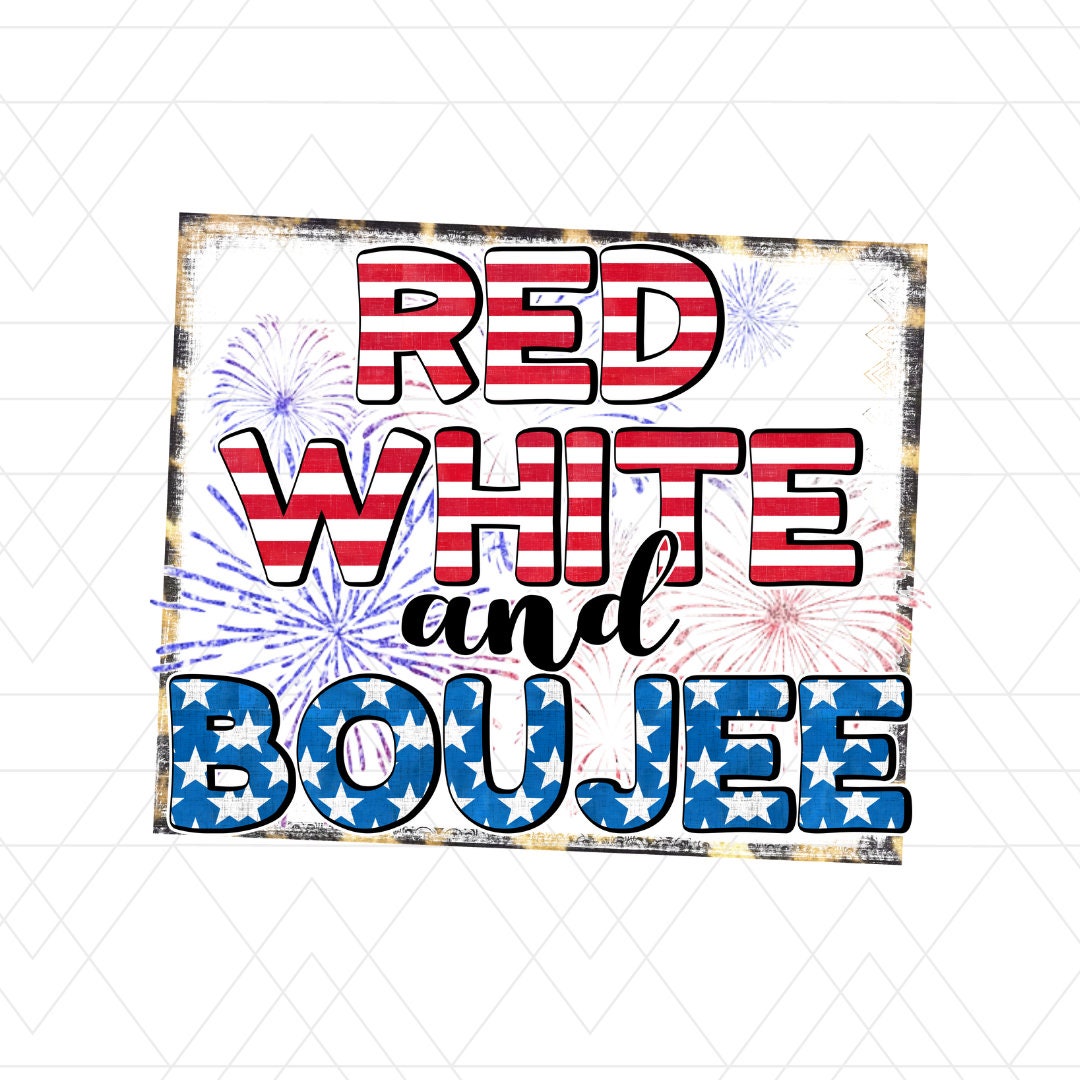 Red White and Boujee sublimation transfer 11x17 transfer Red White and Boujee sublimation transfer 11x17 transfer