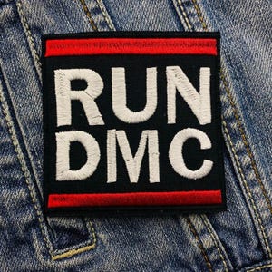 Run Dmc Embroidered Patch Badge Applique Iron on