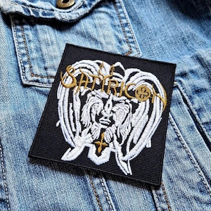Satyricon (Medeltida Black Metal)2 Broderad Tygmärke Applikation Stryk-på