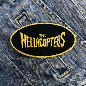 Hellacopters (3) Broderad lapp med applikation, strykbar