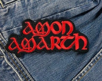 Amon Amarth Rectangle .Jpeg Embroidered Patch Badge Applique Iron on