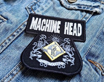 Maschinenkopf Metallband Wappen Applikation 382421 Gestickter Aufnäher Abzeichen Aufnäher Aufbügler