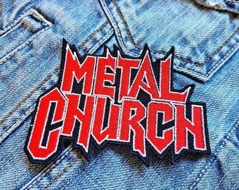 Metal Church Embroidered Patch Badge Applique Iron on
