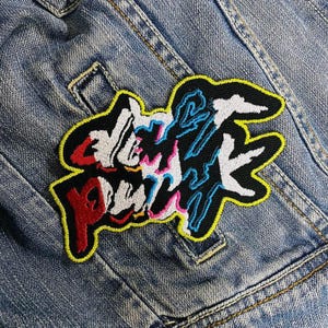 Daft Punk (6) geborduurde badge appliqué opstrijkbaar