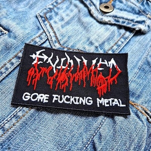 Exhumed Gore Fucking Metal Death Ban 382095 Embroidered Patch Badge Applique Iron on