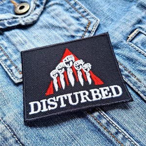 Disturbed Us Metal Band Fist 382020 Embroidered Patch Badge Applique Iron on
