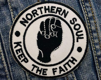 Northerm Soul Embroidered Patch Badge Applique Iron on