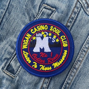 Wigan Casino (5) Broderad lapp med applikation, strykbar