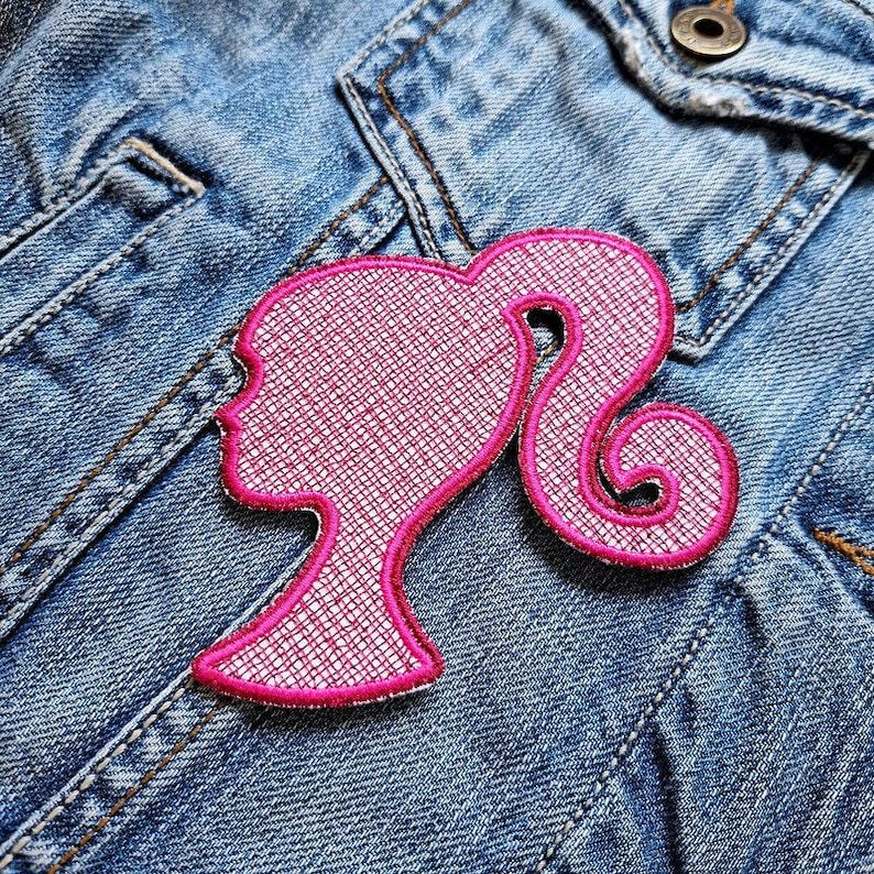 Barbie F Embroidered Patch Badge Applique Iron On - Etsy