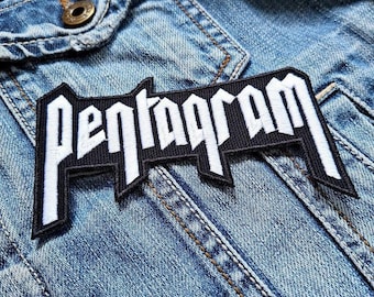 Pentagram Untergrund Band Heavy Metal 382759 Aufnäher Aufnäher gestickt zum aufbügeln
