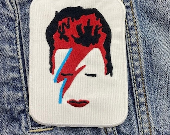David Bowie Ziggy Stardust 381943 Embroidered Patch Badge Applique Iron on