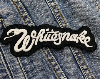 ホワイトスネイク 刺繍入り縫い付けパッチ | スネイク 英語